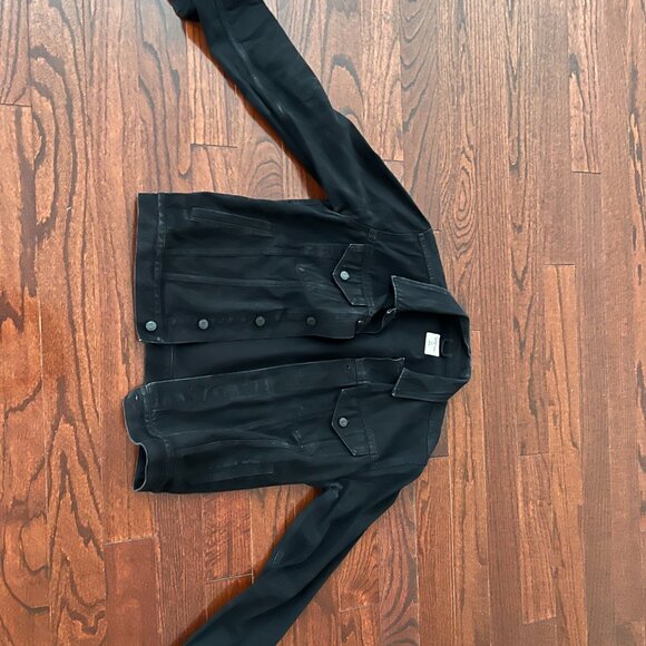 GAP- Vintage Denim Cropped Black Jacket (S) - Picture 2 of 2